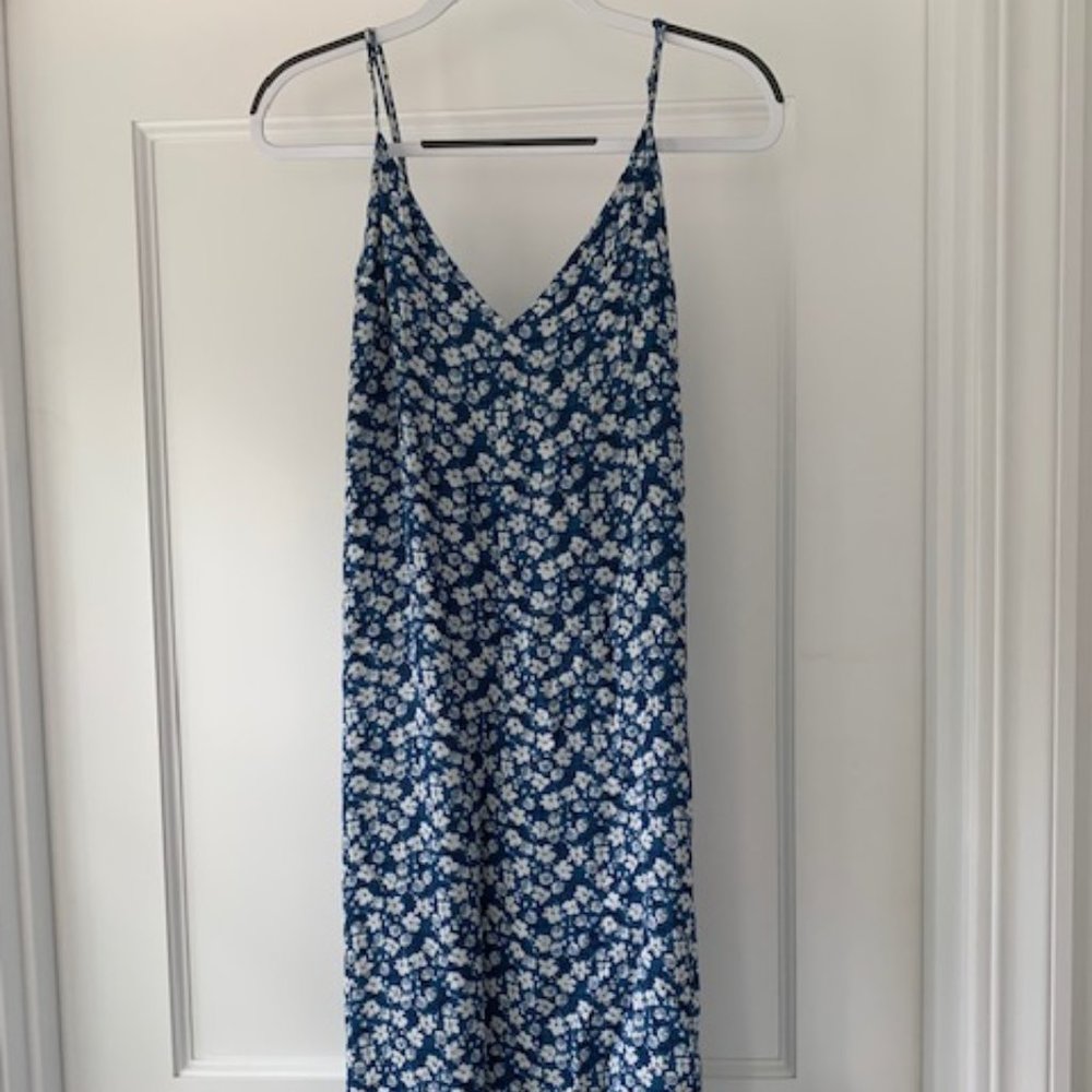 Reformation Blue Floral Midi Dress